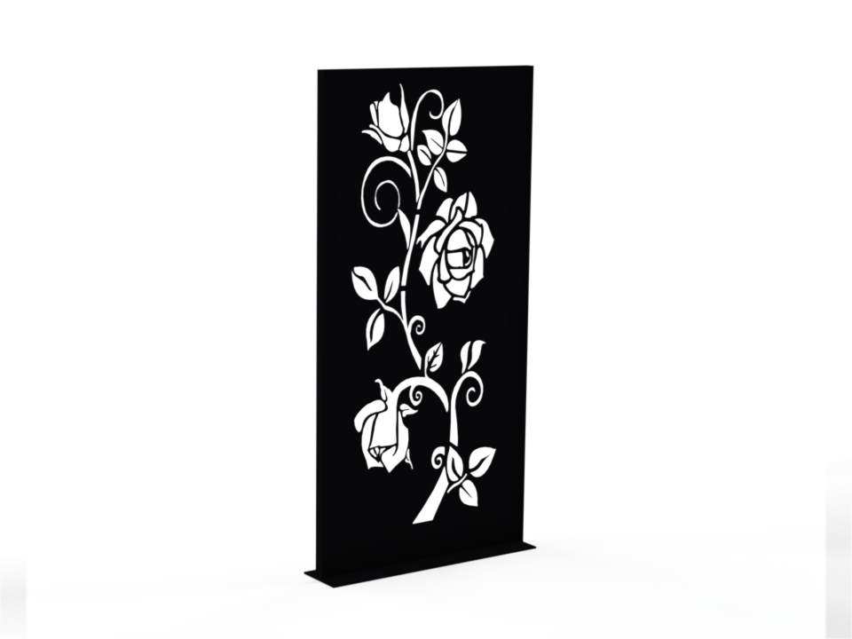 Sichtschutzwand - Motiv Rose - Variante