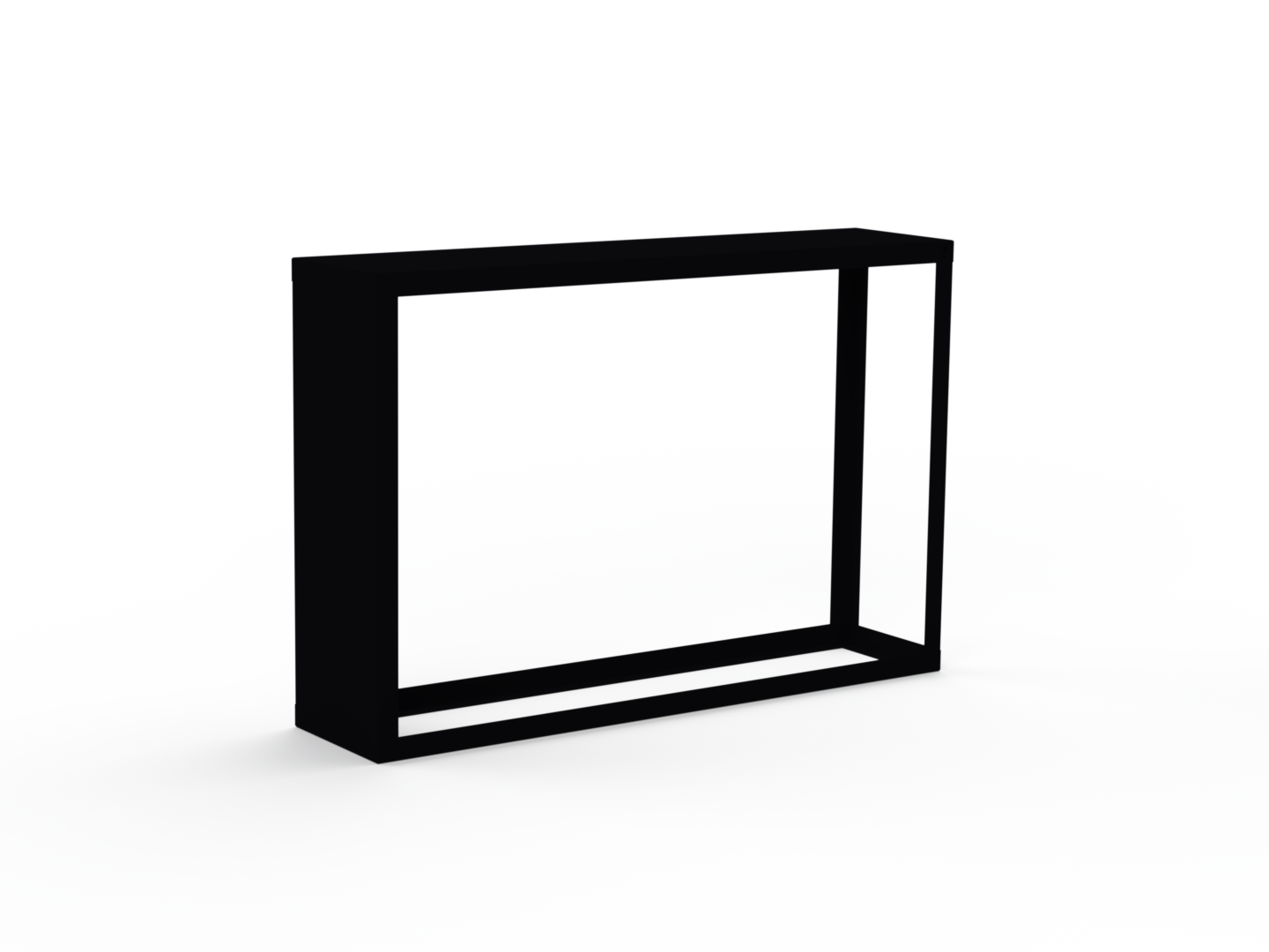 Kaminholzregal pulverbeschichtet RAL9005 mit Seitenwand links