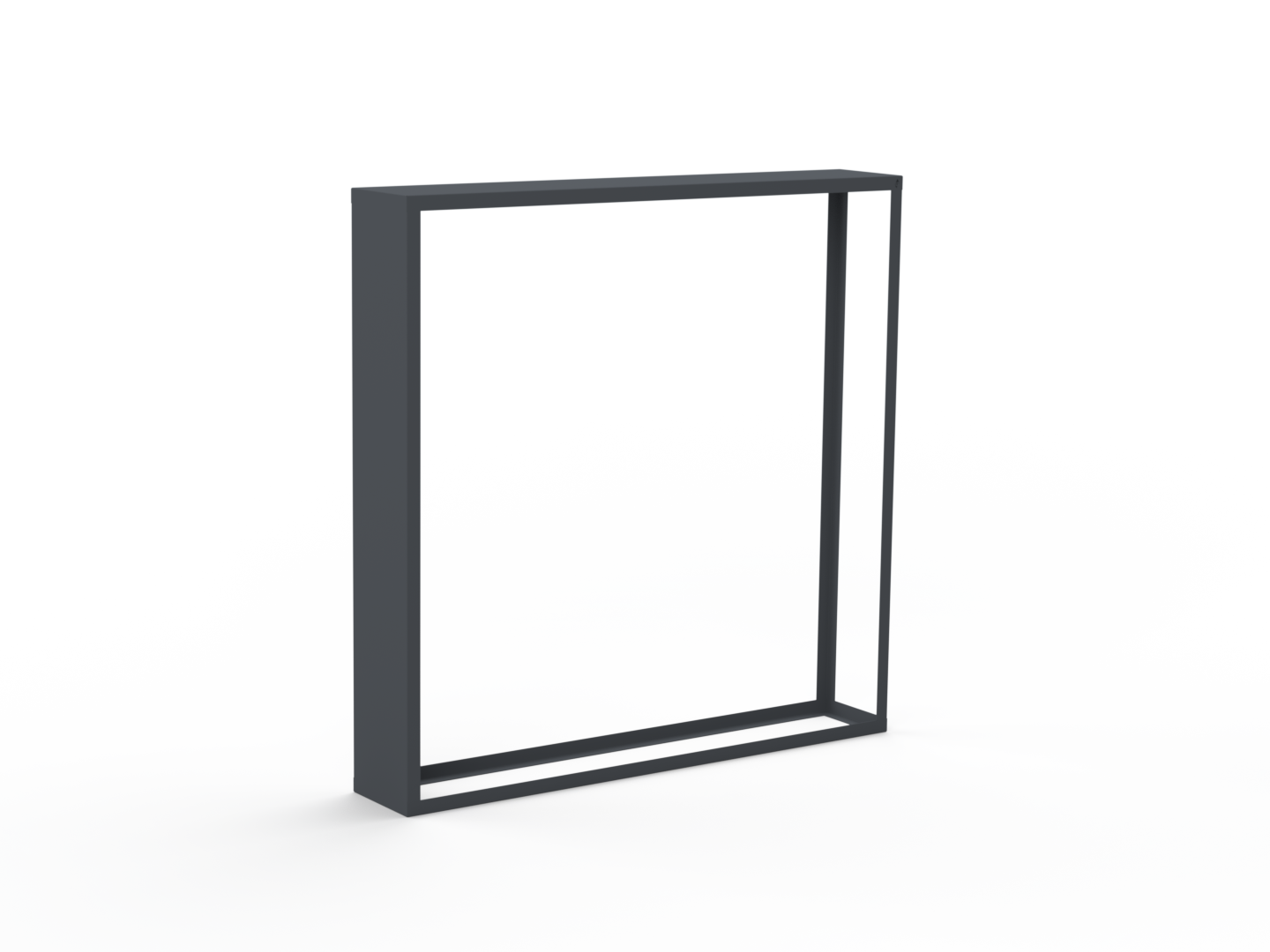 Kaminholzregal pulverbeschichtet RAL7035 mit Seitenwand links - Variante