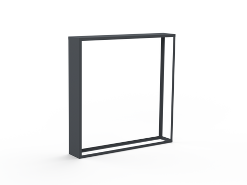 Kaminholzregal pulverbeschichtet RAL7035 mit Seitenwand links