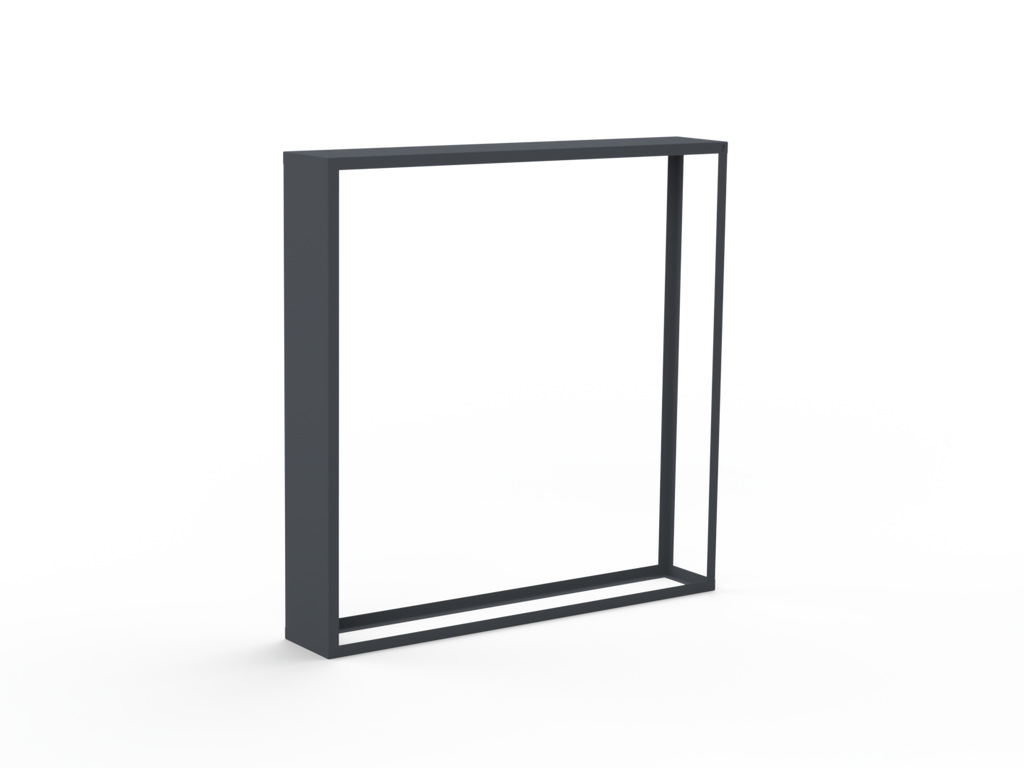 Kaminholzregal - Lichtgrau matt - Linke Seitenwand