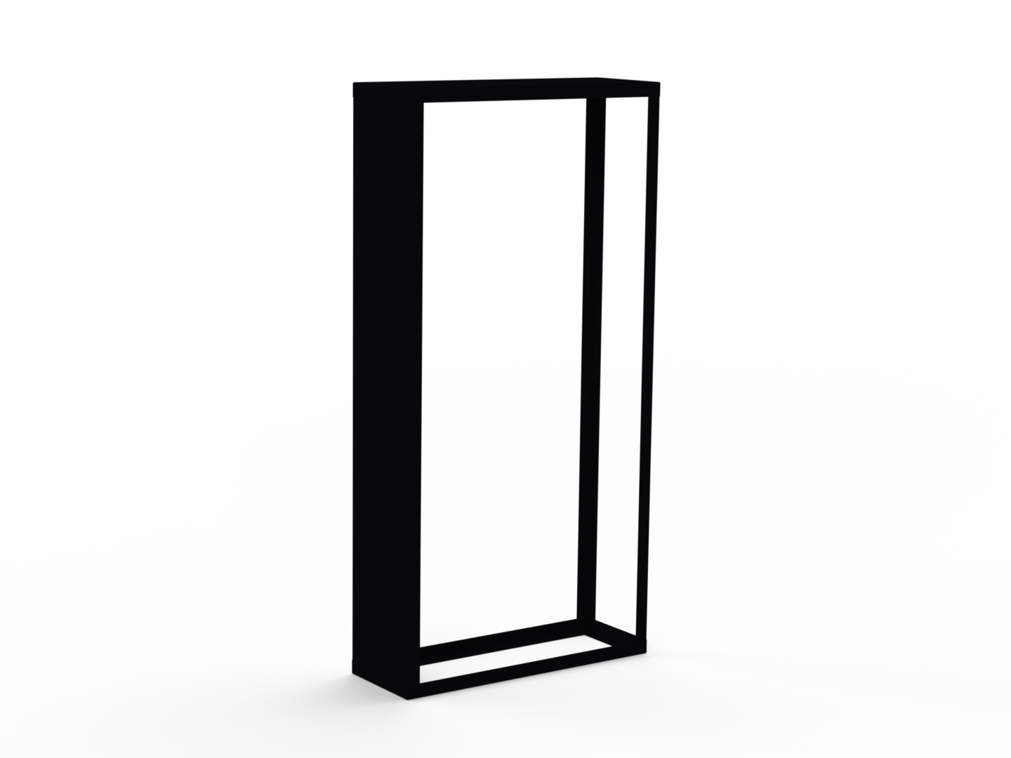 Kaminholzregal pulverbeschichtet RAL9005 mit Seitenwand links