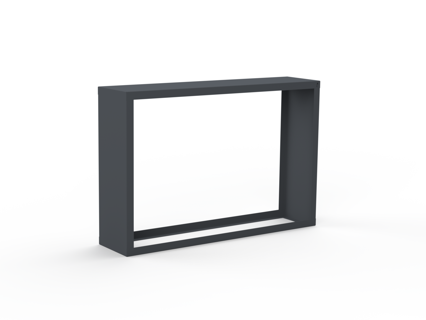 Kaminholzregal pulverbeschichtet RAL7035 mit Seitenwand links/rechts