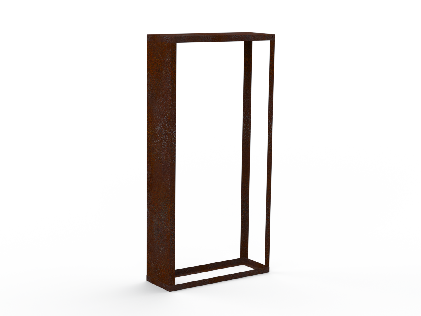 Kaminholzregal Edelrost mit Seitenwand links - Variante