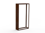 Kaminholzregal Edelrost mit Seitenwand links - Variante