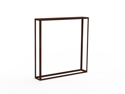 Kaminholzregal - natürliche Rostpatina - Offen