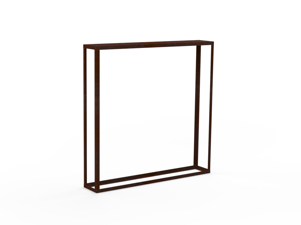 Kaminholzregal - natürliche Rostpatina - Offen