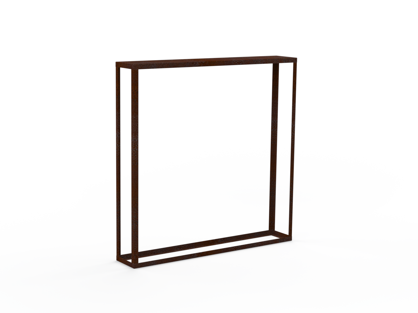 Kaminholzregal - natürliche Rostpatina - Offen