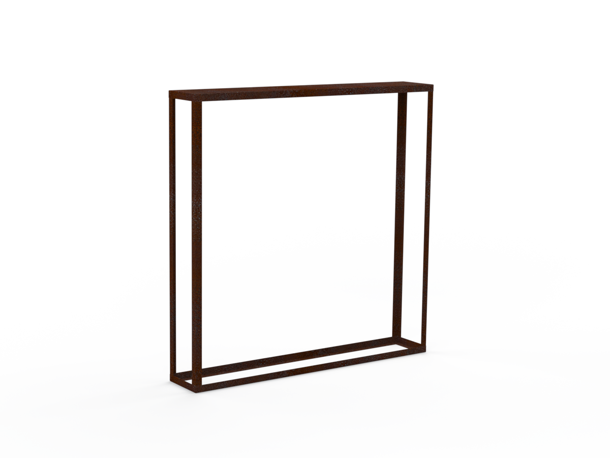 Kaminholzregal - natürliche Rostpatina - Offen - Variante
