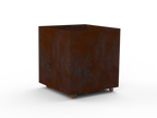 Pflanzentopf Cubo - natürliche Rostpatina - mit Boden und Rollen - Variante