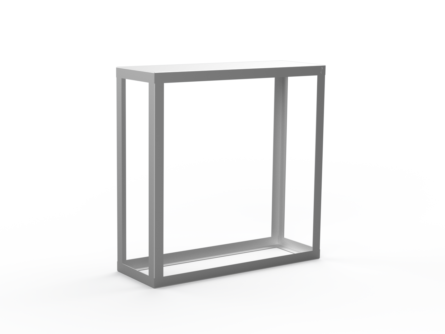 Kaminholzregal CNS gebürstet offen