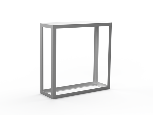 Kaminholzregal CNS gebürstet offen