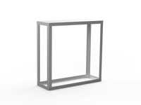 Kaminholzregal CNS gebürstet offen - Variante