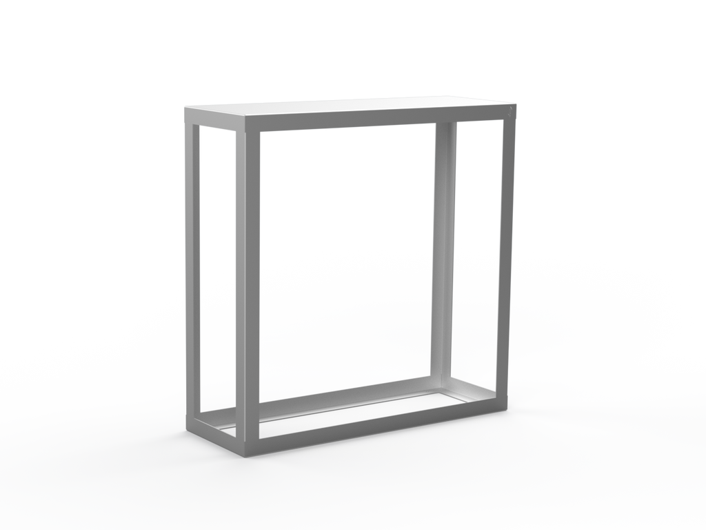 Kaminholzregal CNS gebürstet offen - Variante