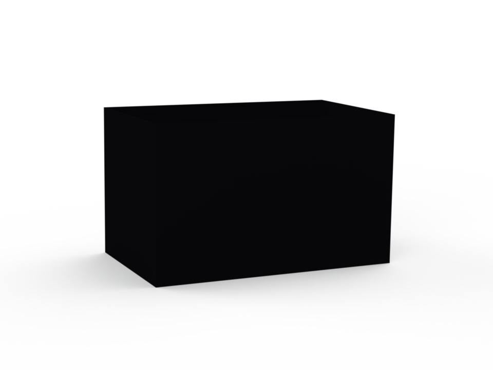 Pflanzentopf pulverlackiert RAL9005 ohne Boden