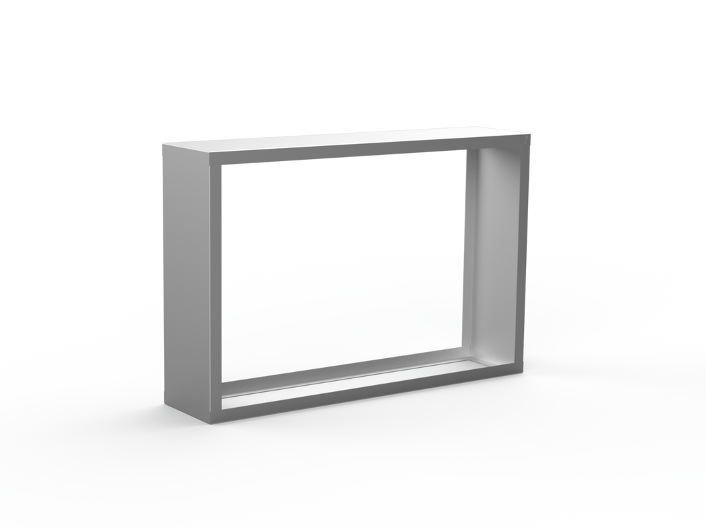 Kaminholzregal CNS gebürstet mit Seitenwand links/rechts