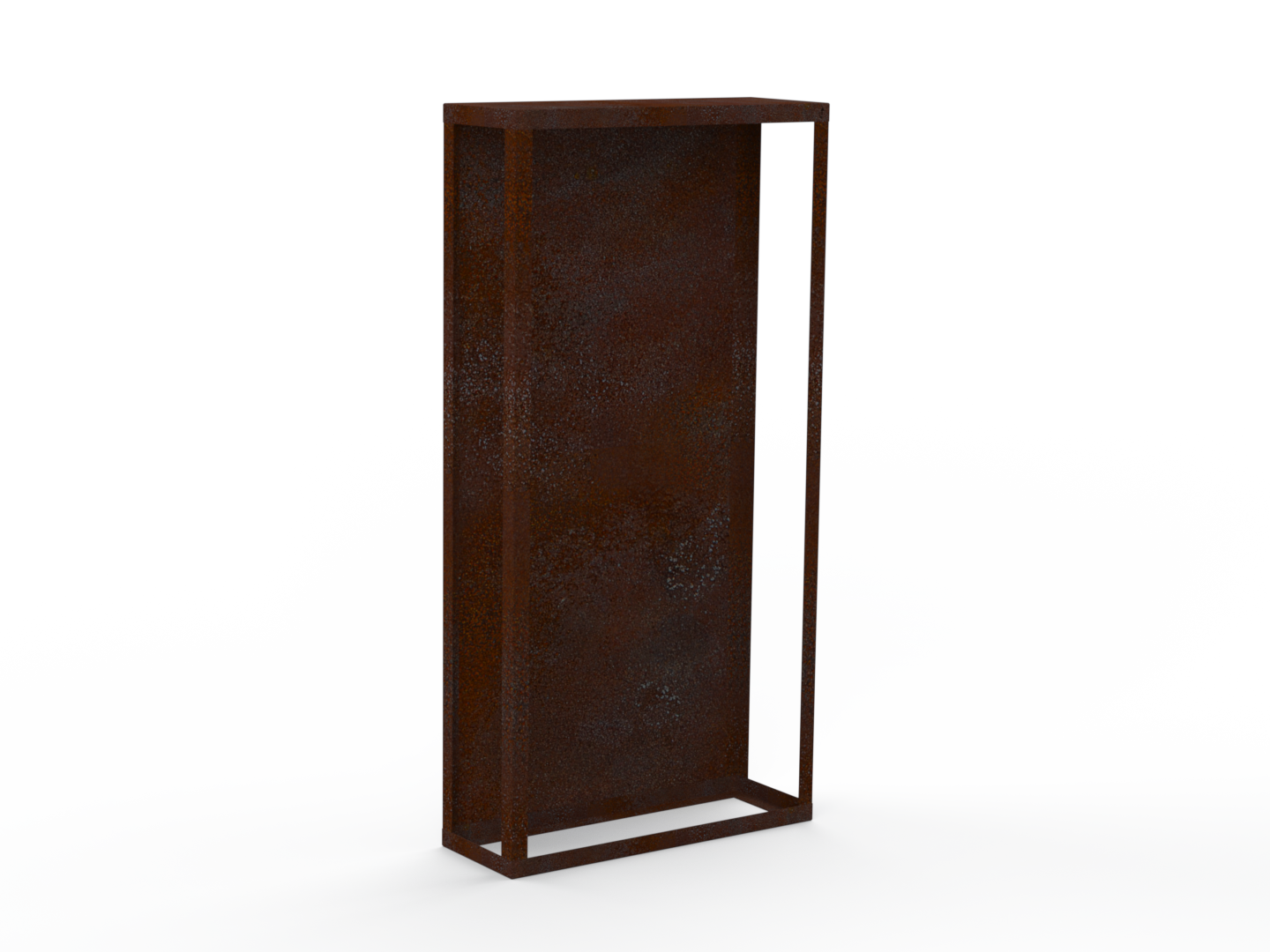 Kaminholzregal Edelrost mit Rückwand - Variante