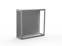 Kaminholzregal CNS gebürstet mit Rückwand - Variante