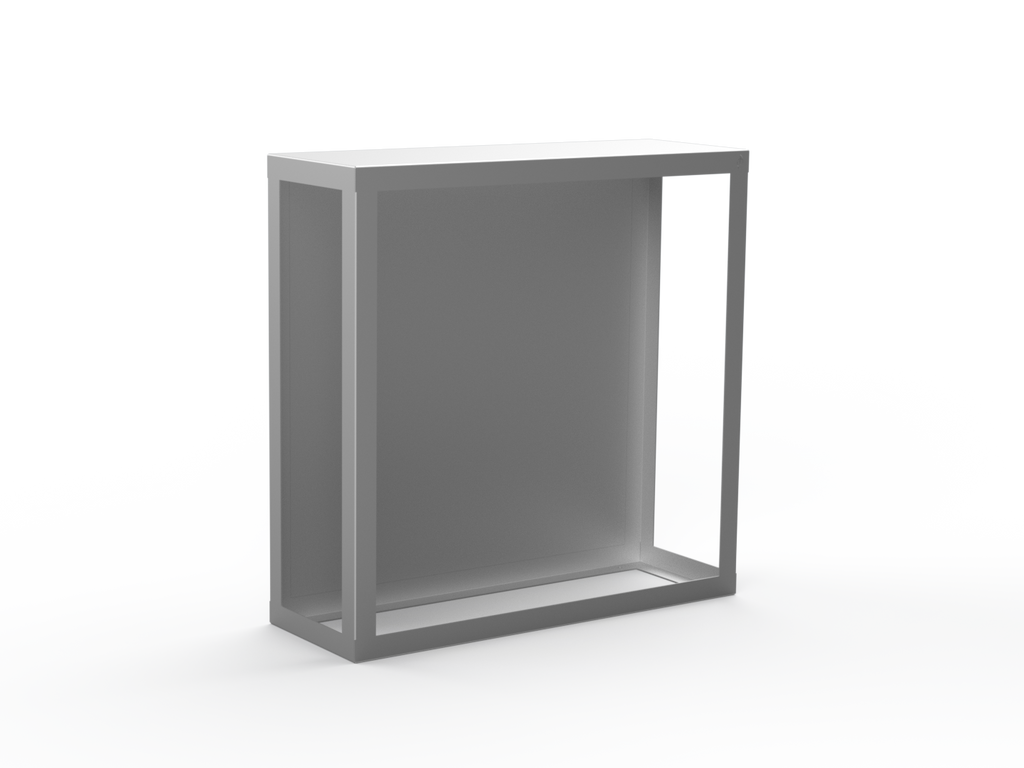 Kaminholzregal - gebürsteter Edelstahl - Rückwand