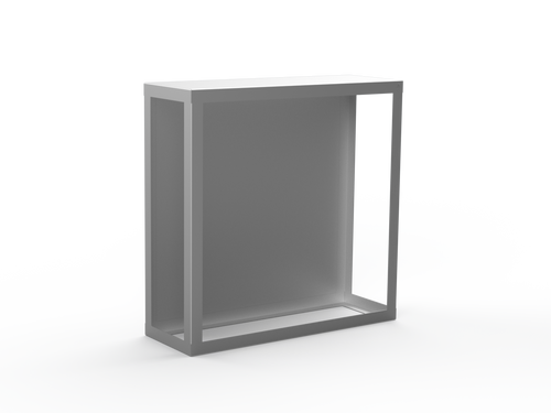 Kaminholzregal CNS gebürstet mit Rückwand