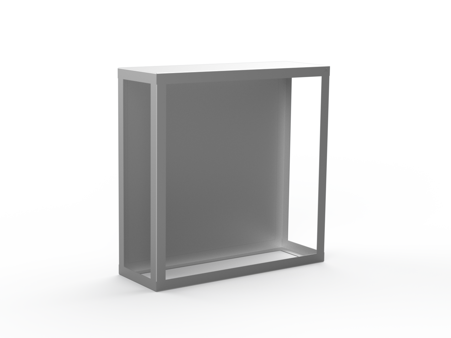 Kaminholzregal CNS gebürstet mit Rückwand