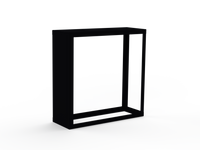 Kaminholzregal pulverbeschichtet RAL9005 mit Seitenwand links