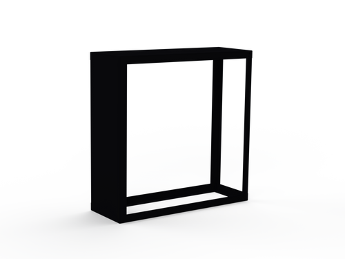 Kaminholzregal - Schwarz matt - Linke Seitenwand