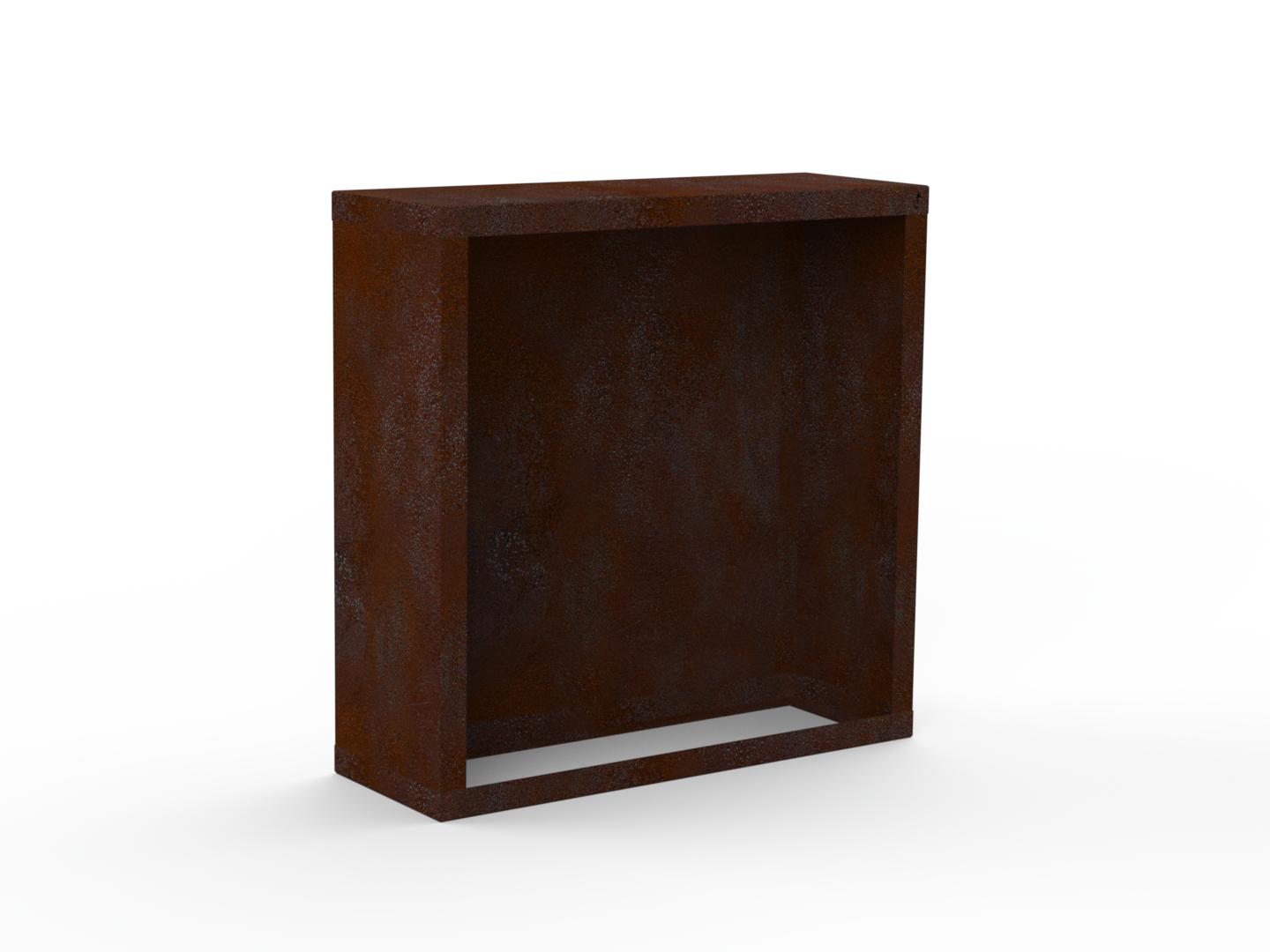 Kaminholzregal - natürliche Rostpatina - Rückwand+Seitenwände - Variante