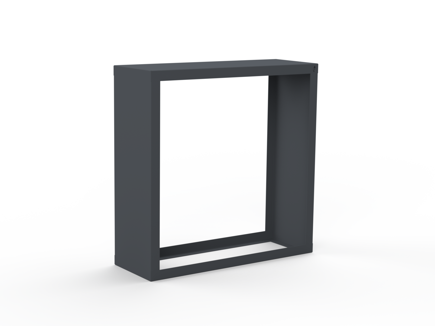 Kaminholzregal pulverbeschichtet RAL7035 mit Seitenwand links/rechts