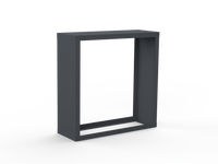 Kaminholzregal pulverbeschichtet RAL7035 mit Seitenwand links/rechts