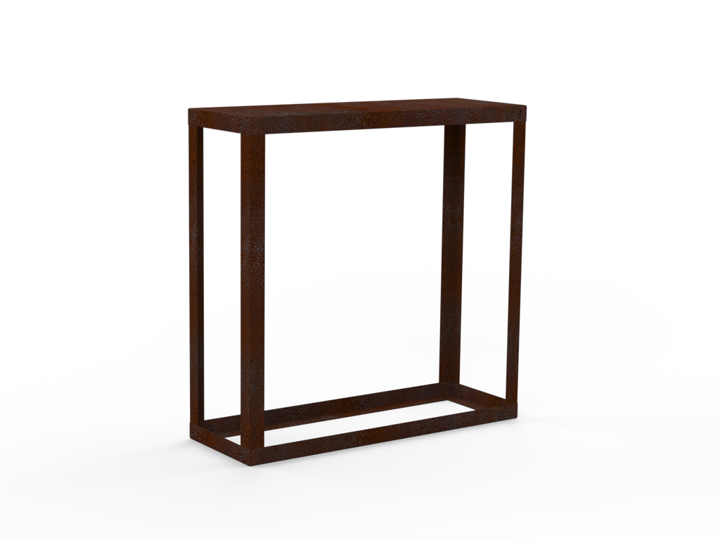 Kaminholzregal - natürliche Rostpatina - Offen