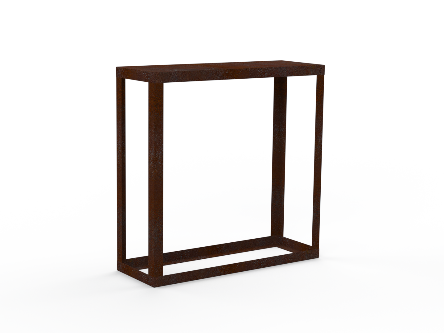 Kaminholzregal - natürliche Rostpatina - Offen