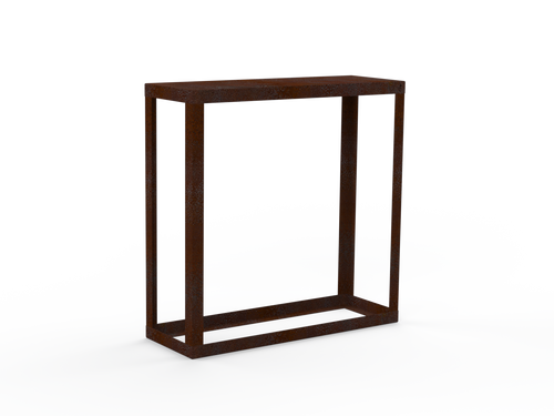 Kaminholzregal - natürliche Rostpatina - Offen