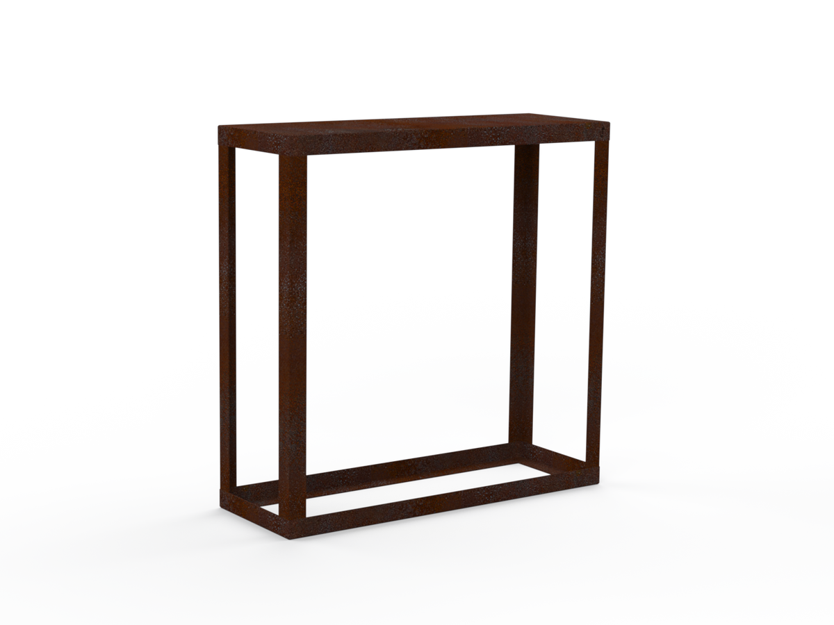 Kaminholzregal - natürliche Rostpatina - Offen - Variante