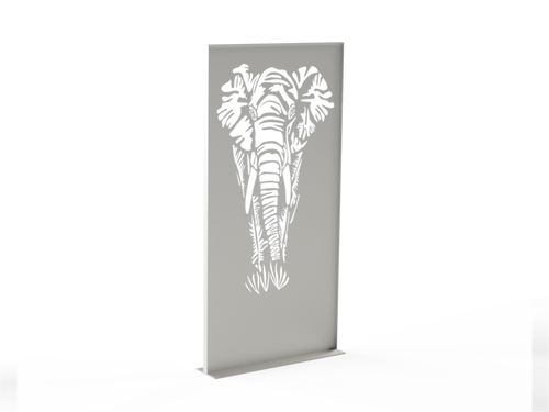 Sichtschutzwand 13 Elefant