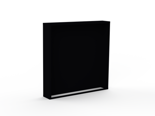 Kaminholzregal - Schwarz matt - Rückwand+Seitenwände