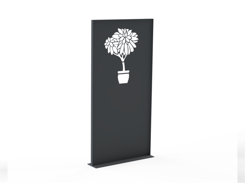 Sichtschutzwand Baum Topf