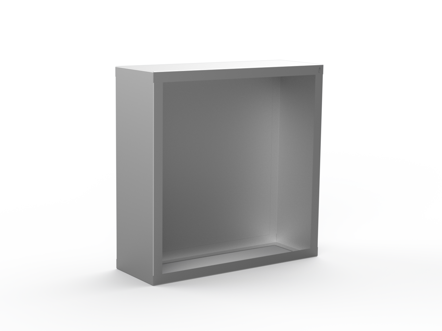 Kaminholzregal CNS gebürstet mit Rückwand und Seitenwand links/rechts - Variante