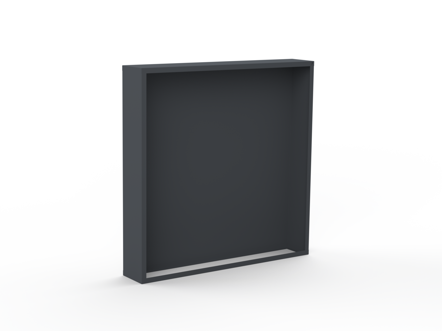 Kaminholzregal pulverbeschichtet RAL7035 mit Rückwand und Seitenwand links/rechts