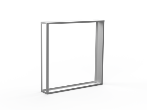 Kaminholzregal CNS gebürstet mit Seitenwand rechts