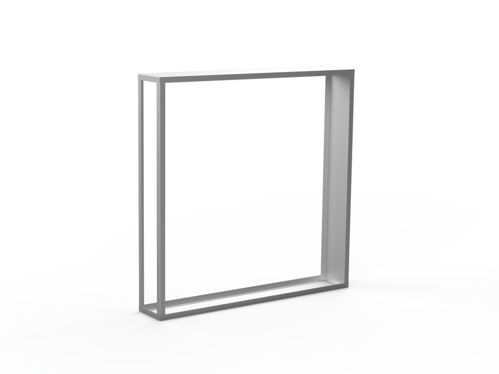 Kaminholzregal CNS gebürstet mit Seitenwand rechts