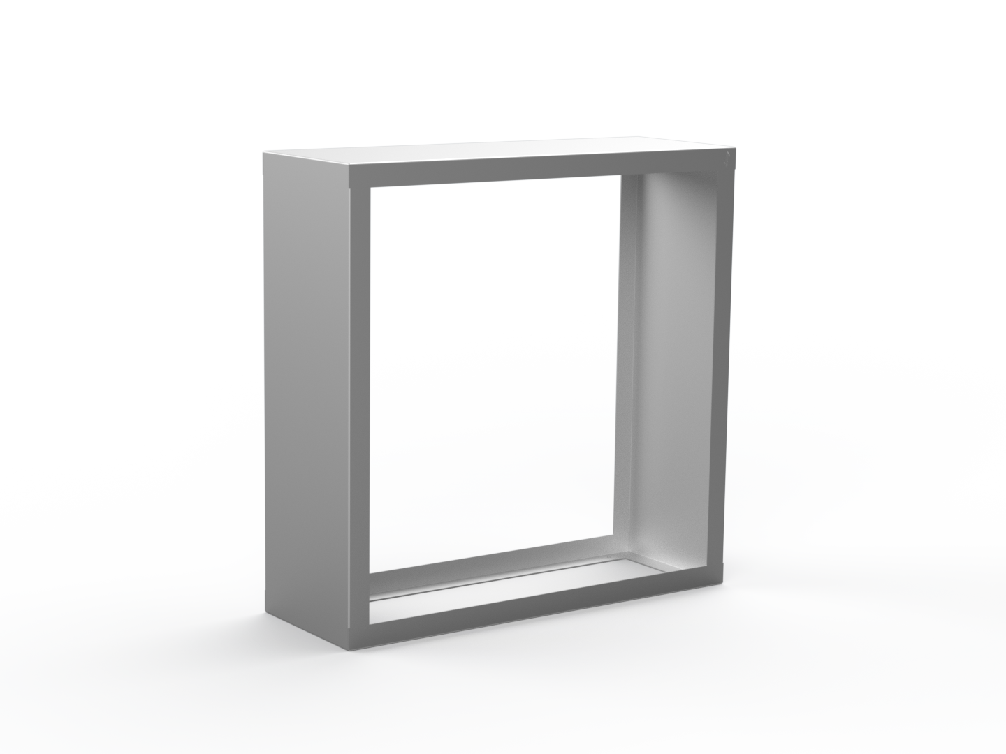 Kaminholzregal CNS gebürstet mit Seitenwand links/rechts - Variante