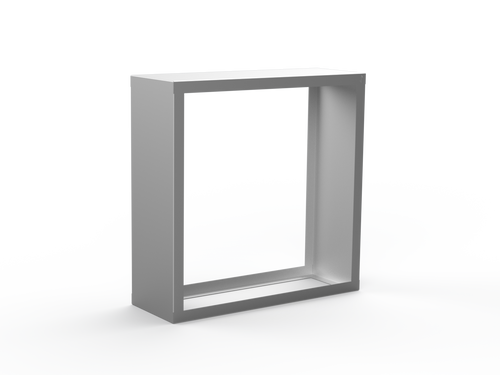 Kaminholzregal - gebürsteter Edelstahl - Seitenwände