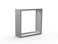 Kaminholzregal CNS gebürstet mit Seitenwand links/rechts - Variante