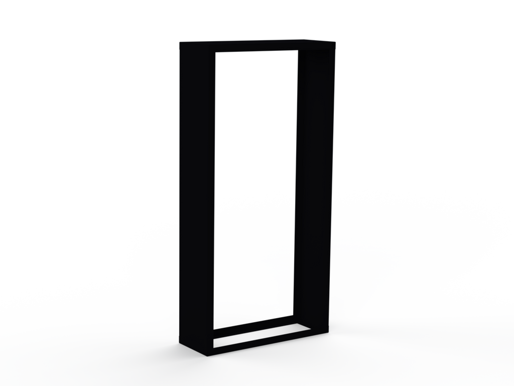 Kaminholzregal CNS 9005 mit Seitenwand links rechts - Variante