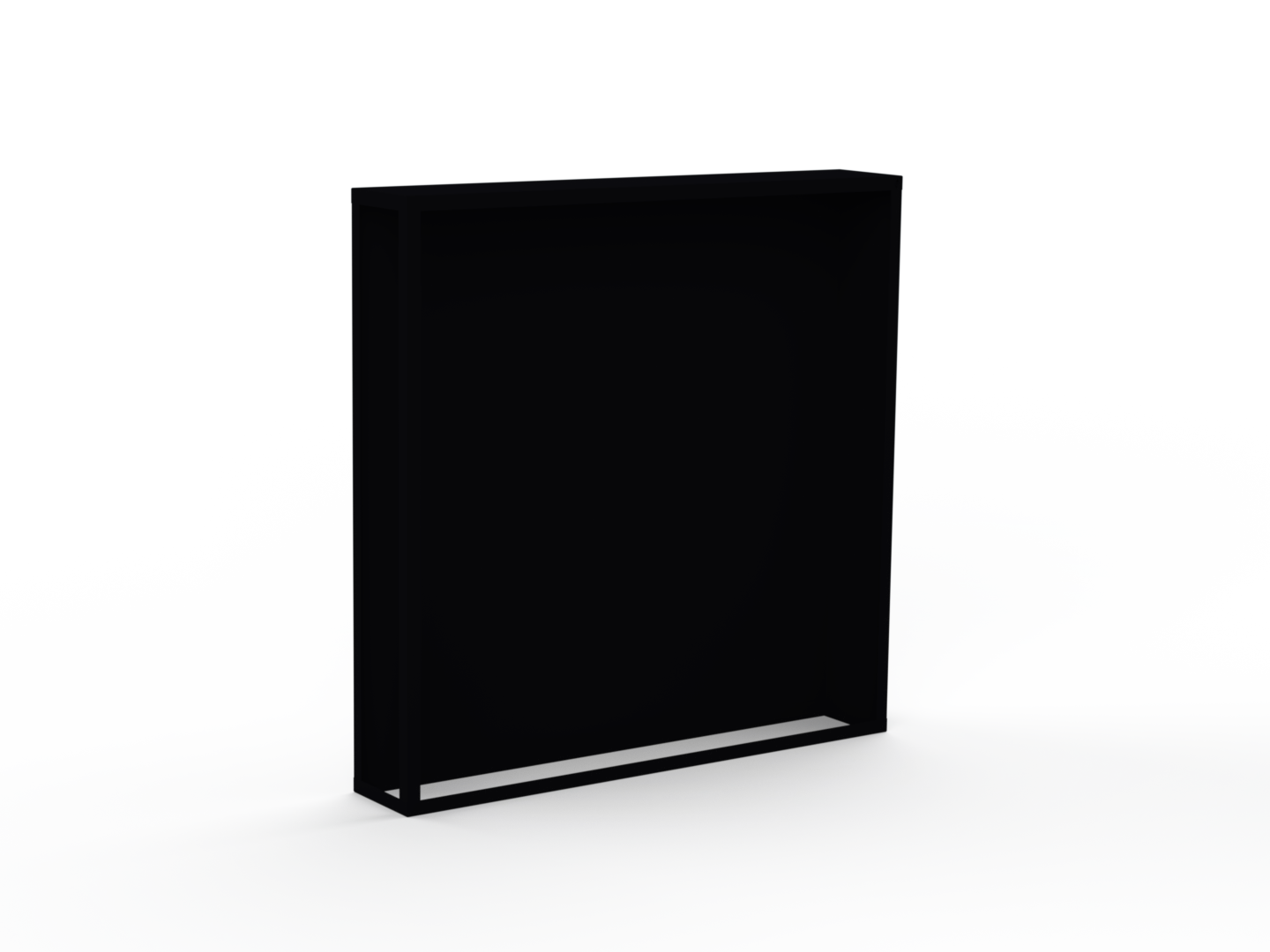 Kaminholzregal pulverbeschichtet RAL9005 mit Rückwand und Seitenwand rechts