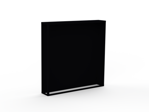 Kaminholzregal - Schwarz matt - Rückwand+Seitenwand rechts