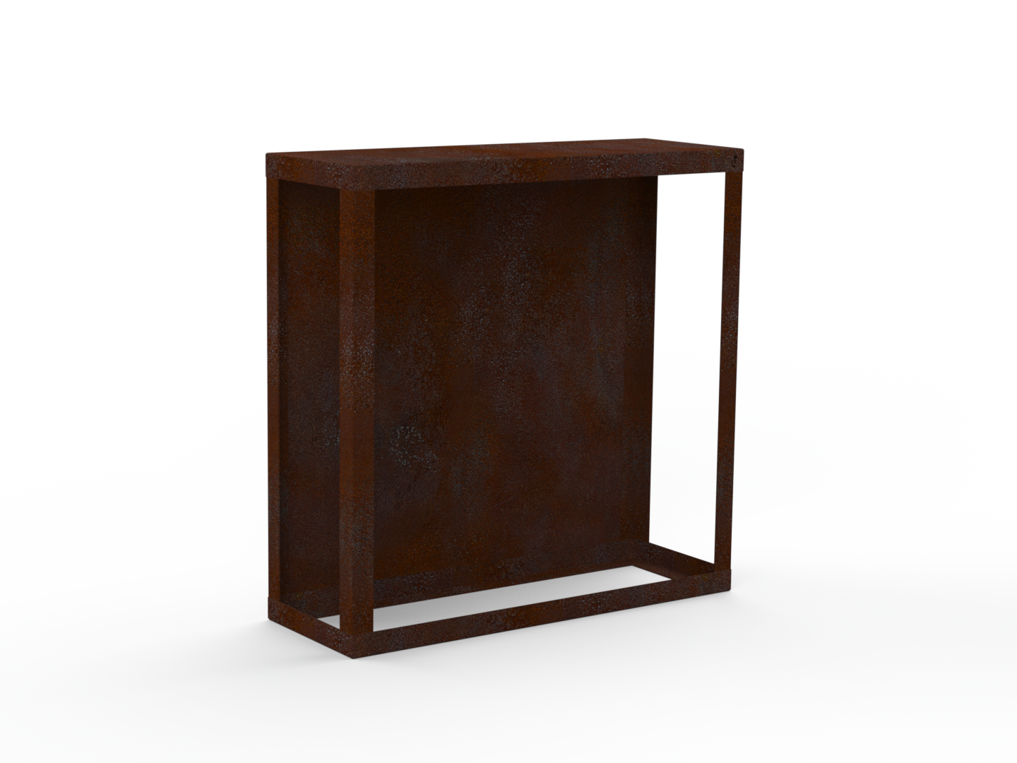 Kaminholzregal Edelrost mit Rückwand - Variante