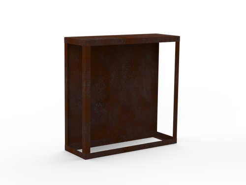 Kaminholzregal - natürliche Rostpatina - Rückwand