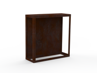 Kaminholzregal - natürliche Rostpatina - Rückwand - Variante